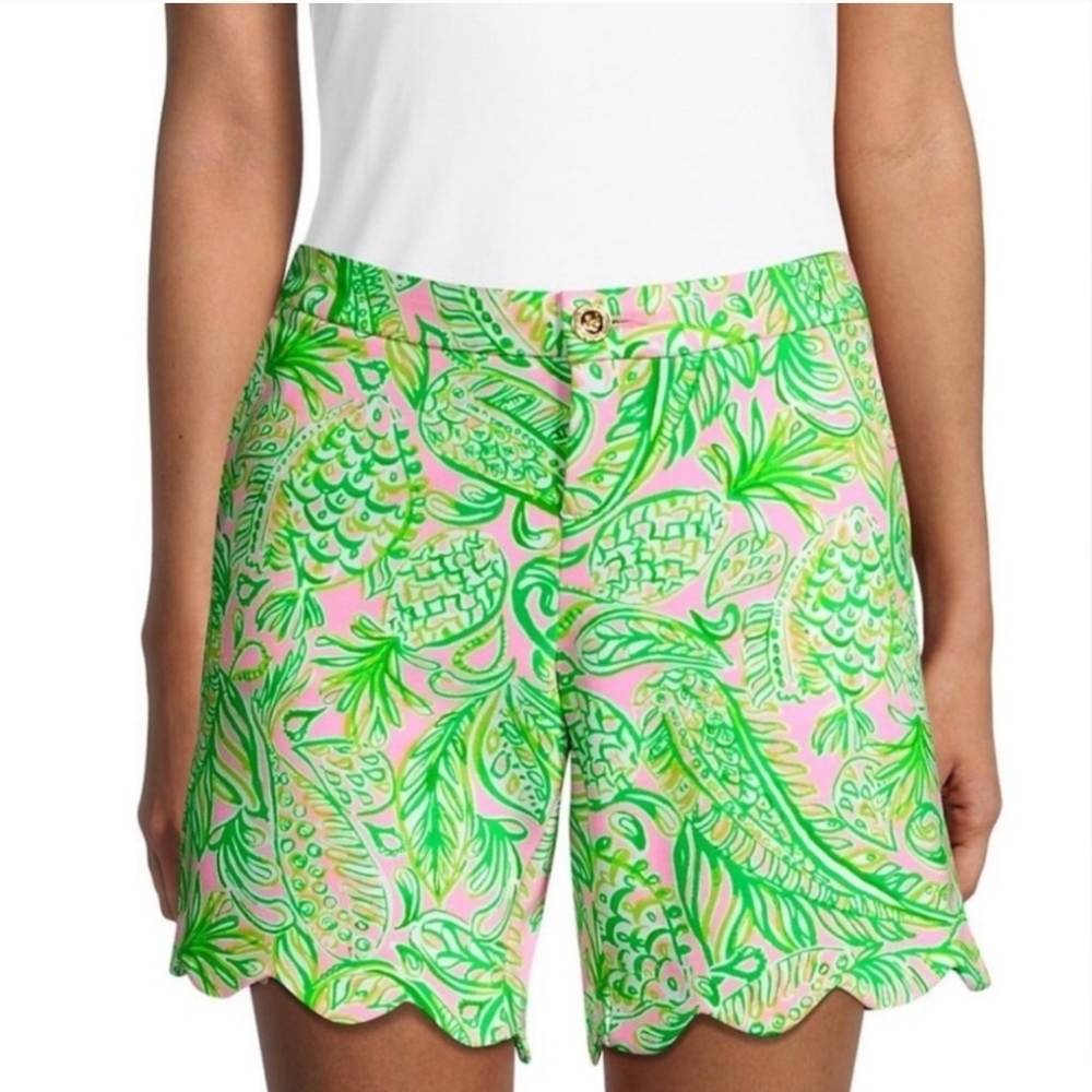 Lilly Pulitzer Darci Scalloped Knit Shorts Size 10
